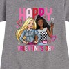 Girls' - Barbie - Happy Valentine's Day Graphic Short Sleeve Fleece Dress - 2 of 4