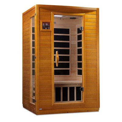 Dynamic Saunas Andora 2-Person Low EMF FAR Infrared Sauna with Red Light Therapy & Bluetooth Speakers | Personal Indoor Spa for Home & Gym – Made from