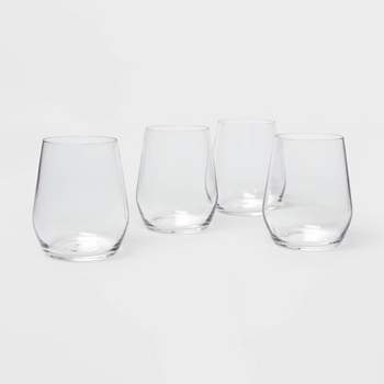 19oz 6pk Glass Large Stemmed Wine Glasses - Threshold™ : Target