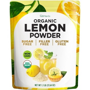 Gya Tea Co Lemon Powder 1.1lb (17.64 Oz) - USDA Organic 100% Fresh Natural Consistent Lemon Taste - 1 of 4