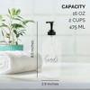 Cornucopia Brands 16oz Hands Dishes Pump Bottles 2pc Set; Soap Dispensers for Kitchen and Home - 3 of 4