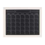 29" x 23" Beatrice Framed Magnetic Chalkboard Calendar White - DesignOvation