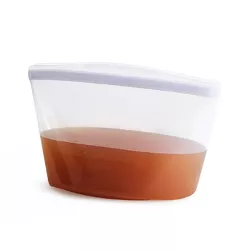 Stasher Reusable Silicone Food Storage Bowl - Clear - 6 Cup