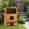 Resenkos Rabbit Hutch, Duck Cage Hutch,Rabbit Coop,48" Wooden Rabbit Hutch Bunny Cage with Waterproof Asphalt Roof,Removable Tray and Ramp, Light Blue - 4 of 4