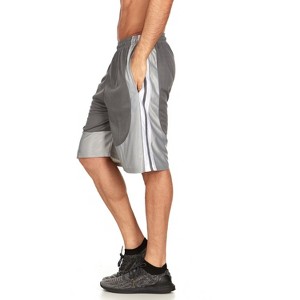 Mens Moisture Wicking Athletic Basketball & Gym Workout Shorts with Pockets - 1 of 2