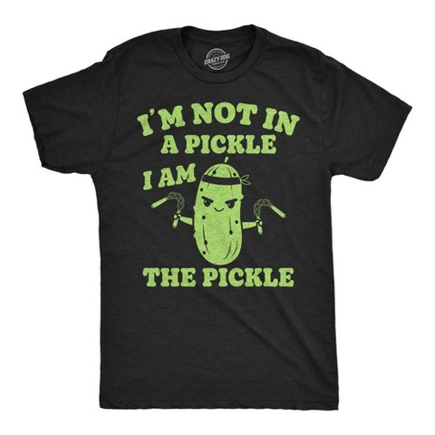 Мужские футболки Crazy Dog T-Shirts, Inc. Mens Funny T Shirts Im Not In A Pickle I Am The Pickle Sarcastic Graphic Novelty Tee For Men - Crazy Dog Men's T Shirt For Foodies Black XL
