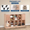 Classroom Coat Locker with Cubbies, Double Side Coat Hooks, Anti-tip Anchors, Casters, Hooks and Storage Boxes,for Classrooms Playrooms - 3 of 4