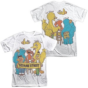 Men's Sesame Street Block Party (Front Back Print) Short Sleeve Costume T-Shirt - 1 of 4