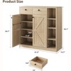 Coolmee Shoe Storage Cabinet with Doors and Drawers, 42 inch Tall Shoe Organizer with 3 Adjustable Shelves and Stable Base, 4-Tier Shoes Rack - 2 of 4