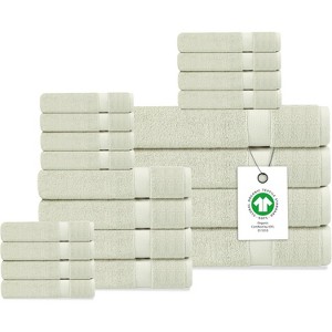 Delara Organic Cotton Luxuriously Plush Bath Towel Set, GOTS & Oeko-TEX Certified, Soft, Quick Dry & Ultra-Absorbent - 1 of 4