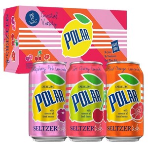 Polar Seltzer'ade Coastal Variety Pack, 12 fl oz cans, 18 pack - 1 of 3