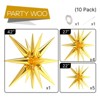 PartyWoo Foil Balloons Gold Star Starburst 42 27 22 Inch 10 pcs - 3 of 4