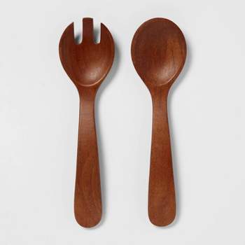 Olive Wood Spoons Round – Set of 2