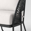 2pc Mackworth Rope Outdoor Patio Club Chairs Black - Threshold™: Weather-Resistant Steel Frame, Polyester Cushions - 4 of 4