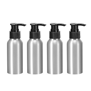 Unique Bargains Aluminum Rustproof Portable Refillable Bathroom Soap Dispenser 4 Pcs - 1 of 4