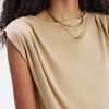 Women's Ruched Knit Cap Sleeve Top - A New Day™ - 3 of 4