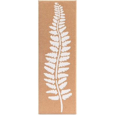 Frameless Cork Bulletin Boards with Leaf Print, 8 x 23.6 inches, 2-Pack