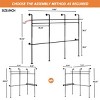 Wall Mounted Metal Industrial Pipe Clothing Rack,Heavy Duty Wardrobe Rack With Top Shelves,Suitable For Apartment,Bedroom-Cuddlewood - 4 of 4