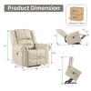 GlasFlength Accent Chairs Modern with Comfortable Seating for Living Room or Lounge Area Beige,38.6”*39”*41.3" - 2 of 4