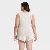 Women's Lace Trim Ribbed Tank Top and Shorts Pajama Set - Auden™ - 2 of 3