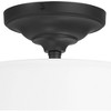 Minka Lavery Modern Ceiling Light Semi Flush Mount Fixture 13 1/2" Coal Steel 4-Light Etched White Glass Shade for Bedroom Kitchen - 4 of 4