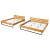 The Misty Moon 85.5" X 81.5" Natural King Size Pine Wood Bed Frame For Bedroom - 4 of 4