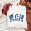 City Creek Prints Patriotic Mom Varsity Canvas Tote Bag - 15x16 - Natural - 2 of 2