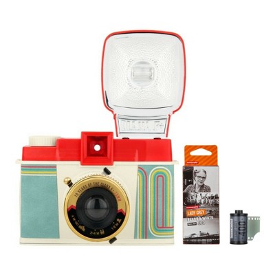 Lomography Diana F+ Camera and Flash (10 Yrs of Diana Edition) with B&W Films