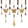 Coastal Wood Butterfly Windchime Brown - Olivia & May: Enchanting Melody, Indoor Decor, Easy Hang - 3 of 4