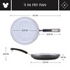Farberware Disney Monochrome 11" Ceramic Nonstick Frying Pan Black: Lifetime Warranty, Dishwasher-Safe, Electric & Gas Compatible - 3 of 4