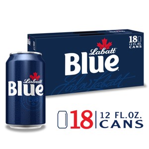 Labatt Blue Canadian Pilsener Beer - 18pk/12 fl oz Cans - 1 of 4