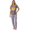 Disney Winnie-the-Pooh Women's I Believe In Naps Jogger Sleep Pajama Set Grey - 4 of 4