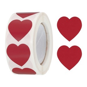 Unique Bargains Self-Adhesive Heart-Shaped Decorations Sticker for Envelope Wedding 500 Pcs - 1 of 4