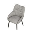 SEVOBAL Dining Chairs Set of 2 Luxury Velvet Chairs with High Rebound Cushion and Stable Metal Frame for Home, Gray, 22.47"*20.47"*32.6" - 3 of 4