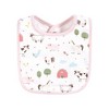Hudson Baby Infant Girls Cotton Bibs, Pink Farm Animals, One Size - 4 of 4