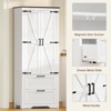 USIKEY 66.2" H Storage Cabinet with 2 Drawers, Farmhouse Kitchen Pantry Cabinet with 2 Doors & Adjustable Shelf, for Living Room, Kitchen, White - 4 of 4