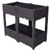 Gulches 31.5"x15.7"x27.7" Brown Elevated Garden Planter Box with Drainage - 2 of 4