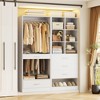 Aheaplus Freestanding Closet System with 4 Drawers and Storage, Walk-In Wardrobe Organizer with Hanging Rod - 2 of 4