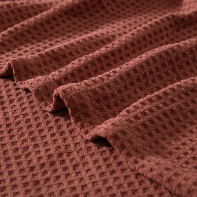 Full Organic Cotton Knitted Reversible Waffle Blanket