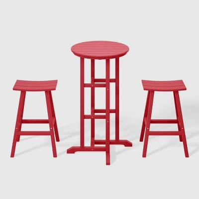 WestinTrends Malibu All Weather Hdpe Outdoor Patio Bar Height Bistro Set (3-piece)