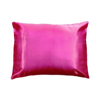 Morning Glamour Standard Satin Solid Pillowcase Fuchsia Jewel