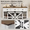 Okak Modern Glass Buffet Sideboard Storage Cabinet for Dining Room,Kitchen Pantry Cabinets with Sliding Barn Door & Metal Handles - 4 of 4