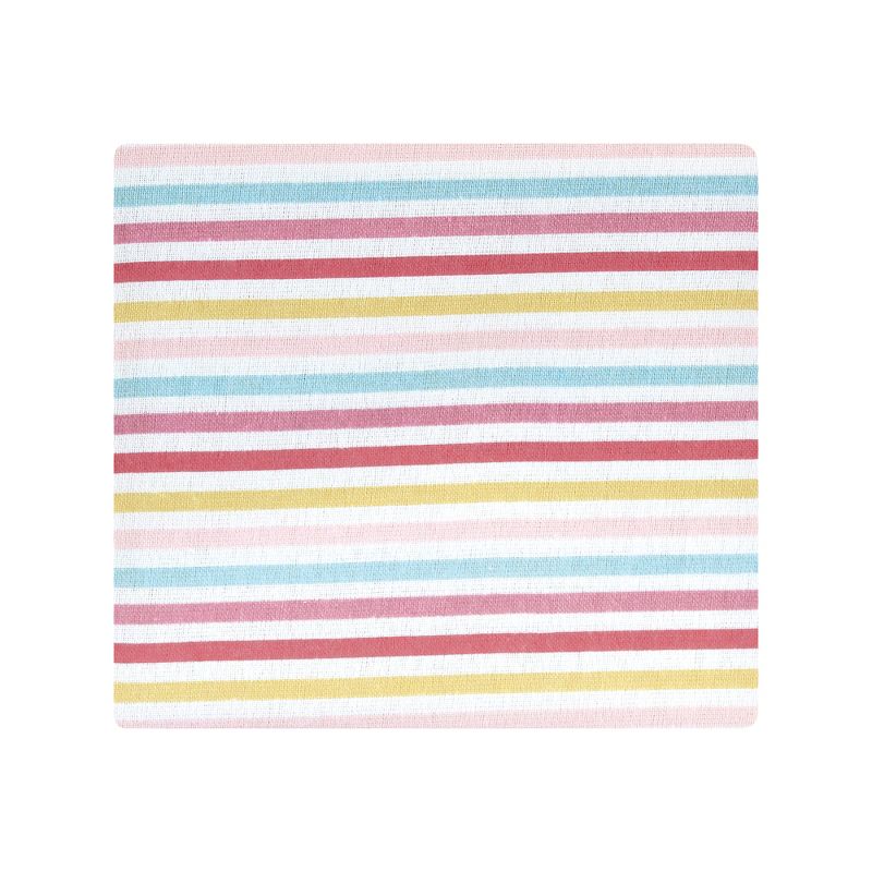 Hudson Baby Infant Girl Cotton Flannel Receiving Blankets Bundle, Modern Rainbow, One Size, 6 of 8