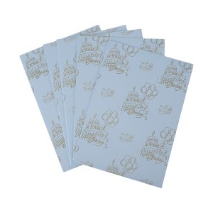 Unique Bargains Gift Wrap Paper Glossy Coated Paper 27.56inchx19.69inch 5 Pcs - 1 of 4