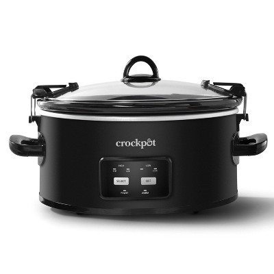 Crock-Pot® Lift and Serve Programmable Slow Cooker - Black/Cream