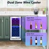 Kismile Mini Fridge 14.96-in W 31 -Bottles Silver Built-in/Freestanding Indoor Beverage Refrigerator - 2 of 4