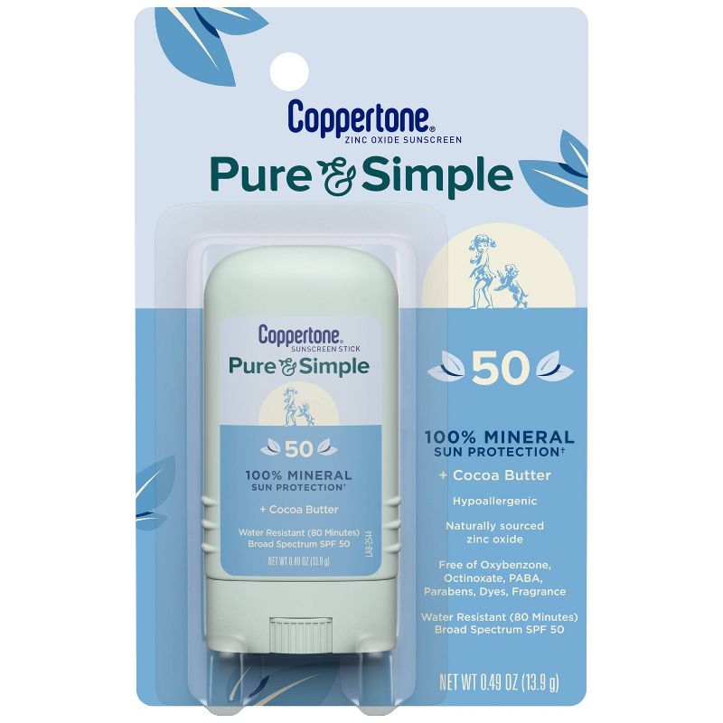 target.com | Coppertone Pure and Simple Sunscreen Stick - SPF 50 - 0.49oz