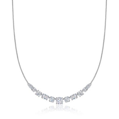 Ross-Simons Rhodium-Plated Necklace With 10.00 ct. t.w. Czs Size 18