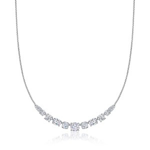 Ross-Simons Rhodium-Plated Necklace With 10.00 ct. t.w. Czs Size 18 - 1 of 4