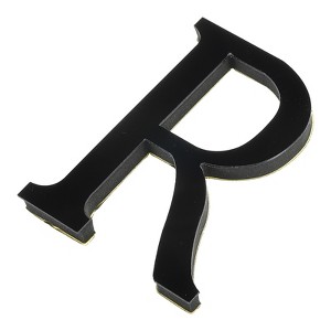 Unique Bargains Home Decoration Self-Adhesive 3D Acrylic Alphabet Mirror Wall Stickers Black - 1 of 3